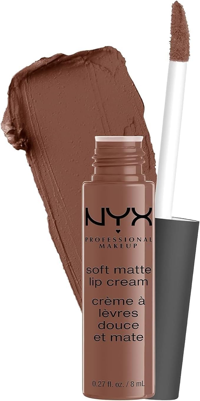 NYX PROFESSIONAL MAKEUP Soft Matte Lip Cream, Lightweight Liquid Lipstick - Dubai (Medium Cool Brown)